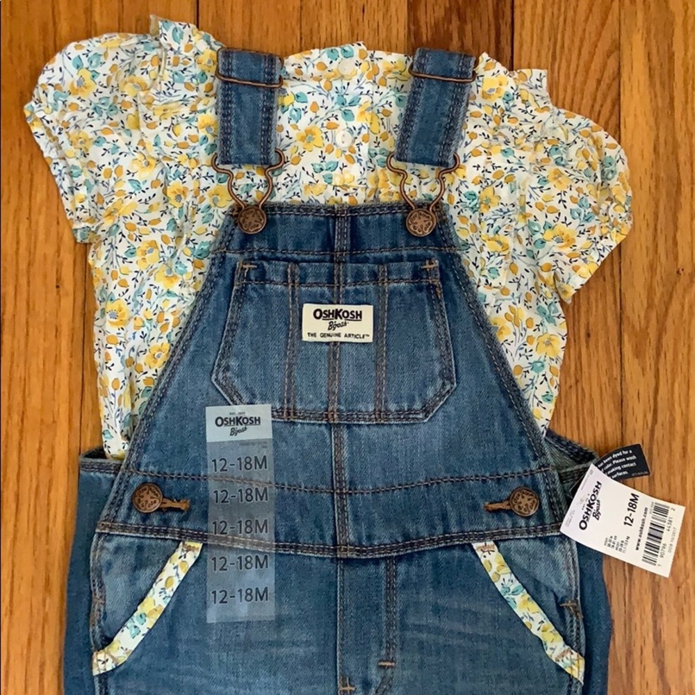 OshKosh Denim Overalls with Matching shirt